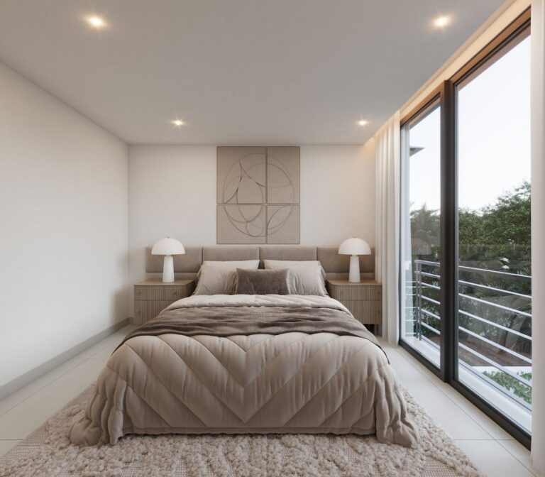 Dormitorio máster, otra vista del modelo Acacia
