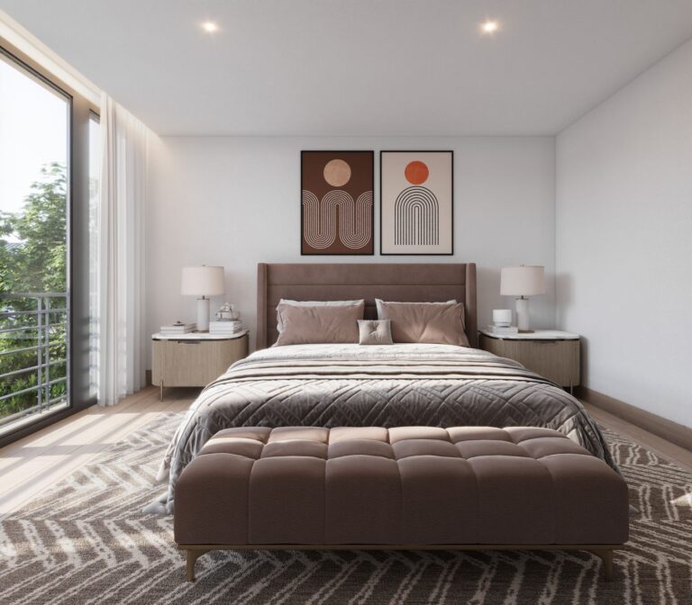 Dormitorio máster, otra vista del modelo Álamo