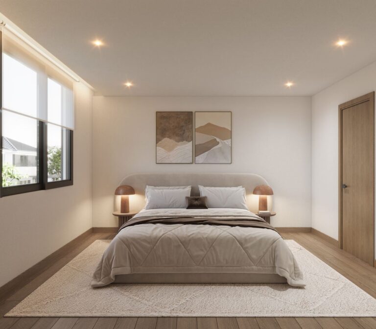 Dormitorio máster, otra vista del modelo Ébora