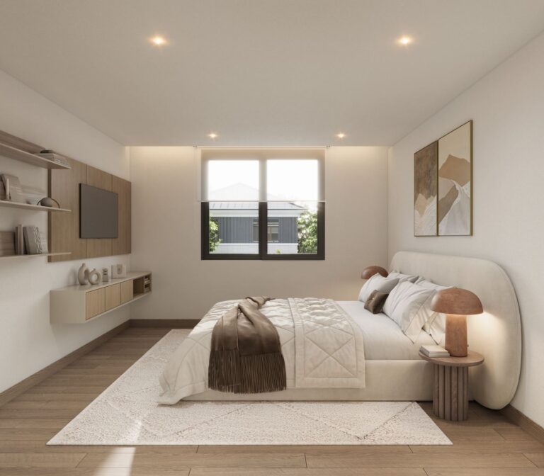 Dormitorio máster del modelo Ébora