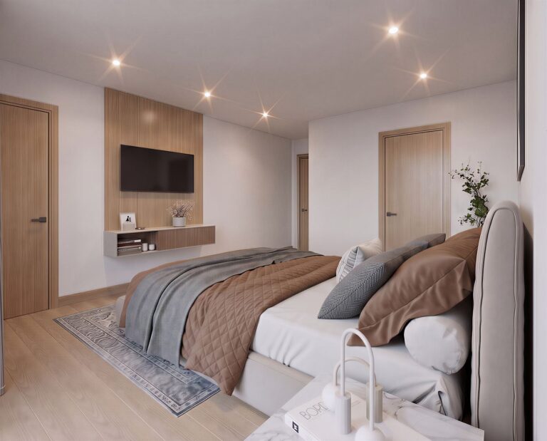 Dormitorio máster del modelo Guayara