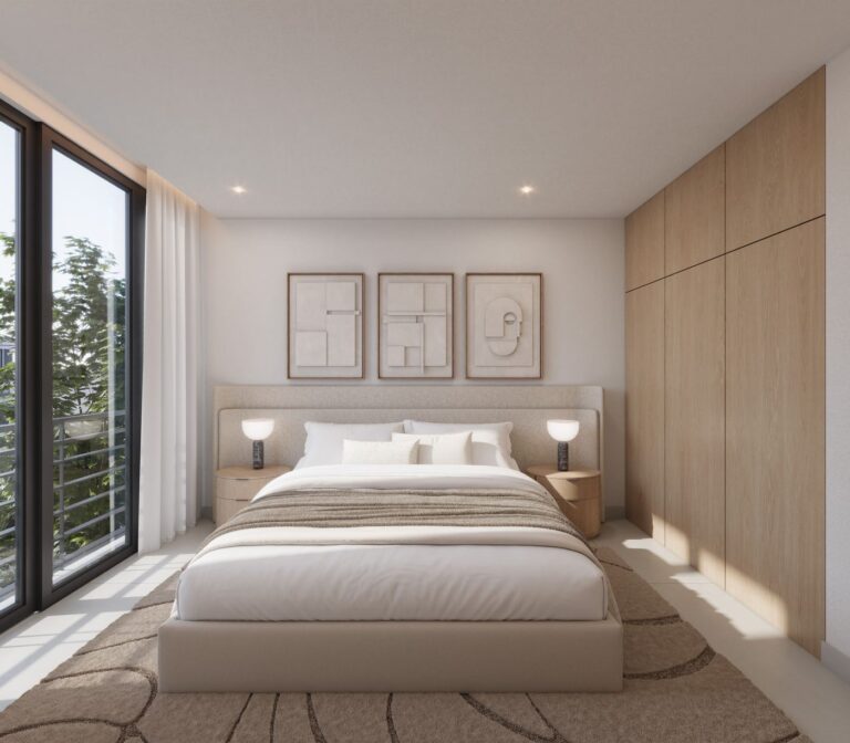 Dormitorio máster, otra vista del modelo Samanea