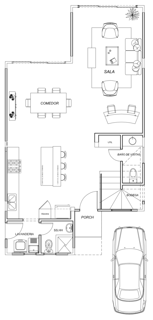 Plano de planta baja del modelo Samara