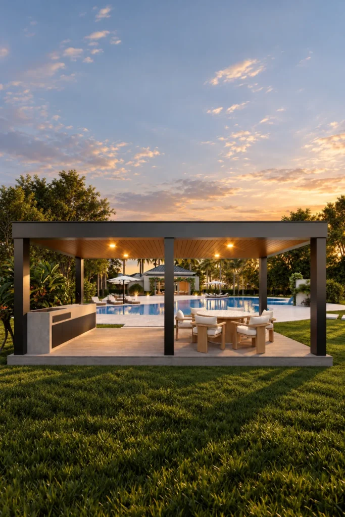 Bungalow de Savá junto a la piscina